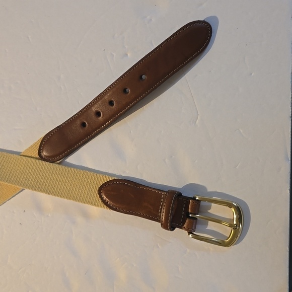 Torino Womens Yellow belt with brown leather ENDS Gold Buckle Sz.L main image 4